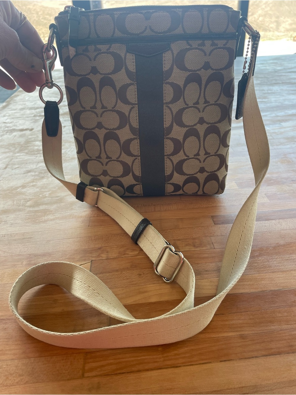 Coach Heritage Stripe Swingpack Crossbody Bag - Picture 5 of 10